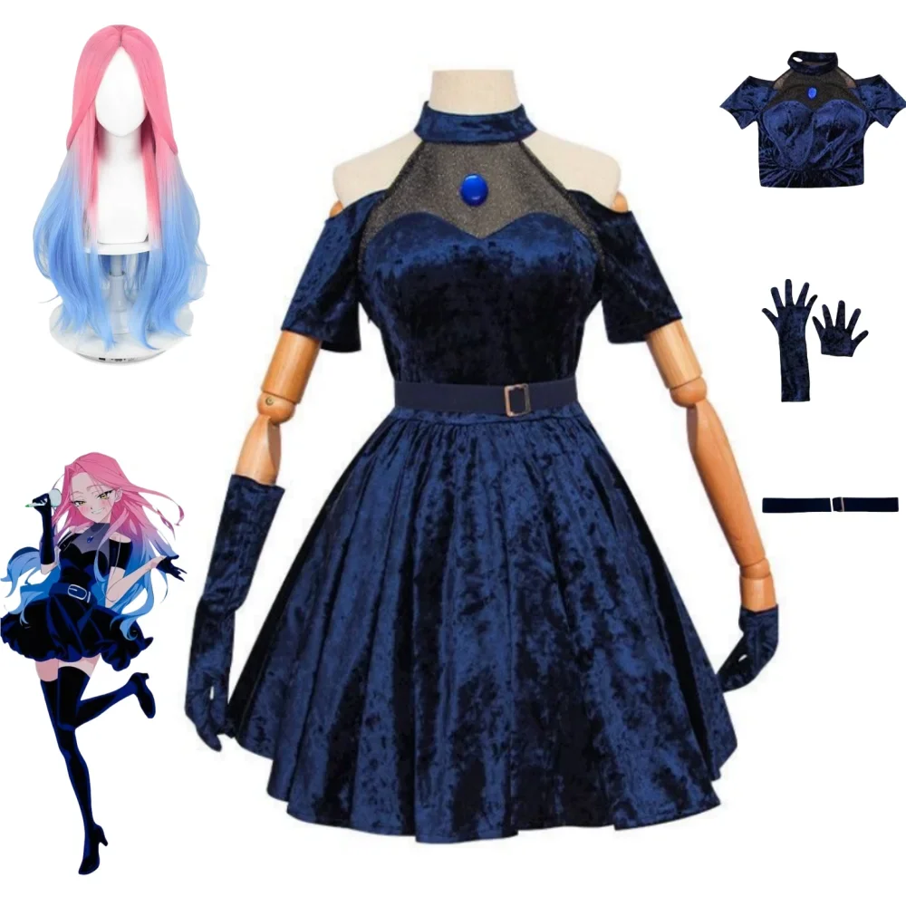 Anime Cosplay Blue Hair - 2026 Fantasia de Cosplay Mizi Anime