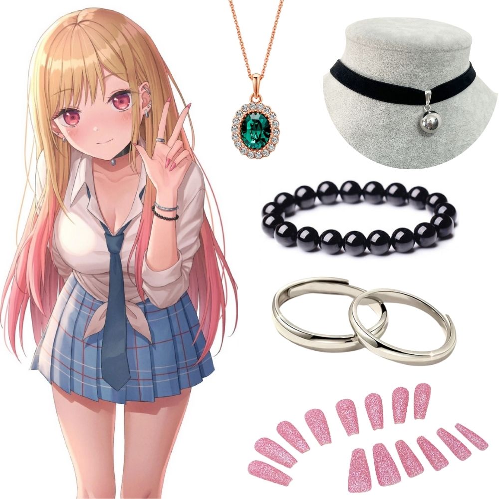 Kitagawa Anime Cosplay - Brincos e Colar Kitagawa Marin, Acessórios
