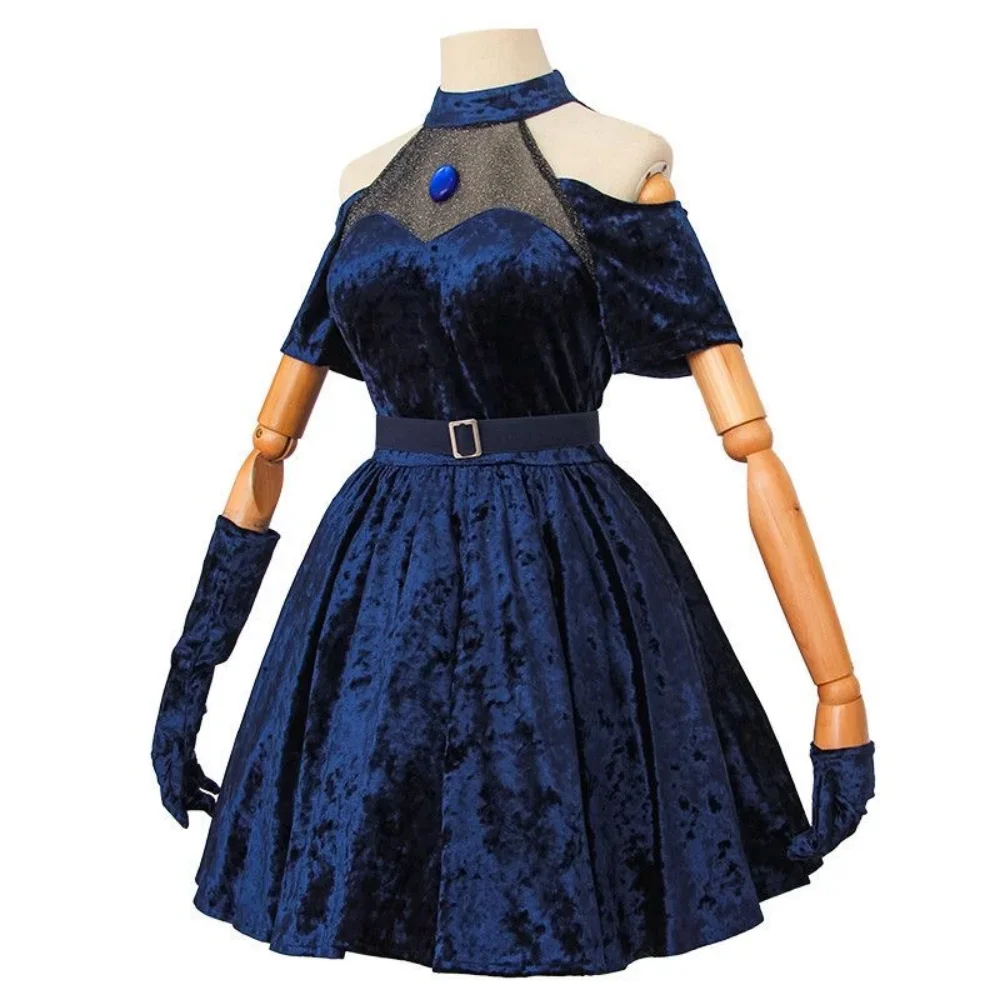 2026 Fantasia de Cosplay Mizi  - Anime Cosplay Blue Hair avaliação e preço