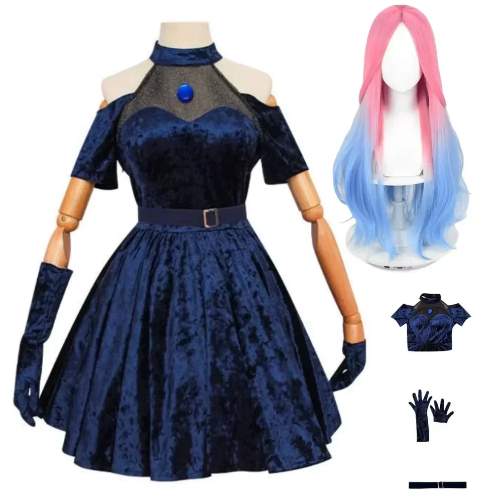 Fantasia de Cosplay Mizi: Traj - Anime Cosplay Blue Hair avaliação e preço