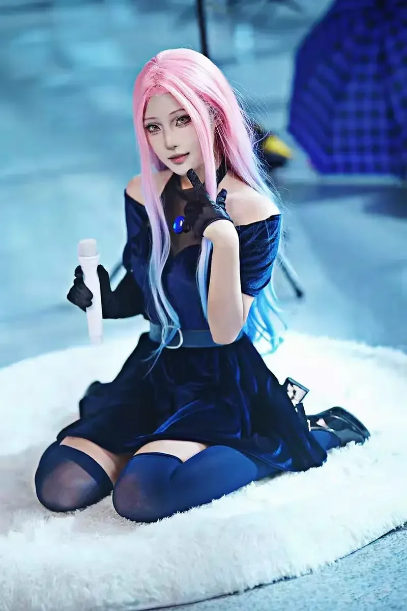 Fantasia de Cosplay Mizi: Traj - Anime Cosplay Blue Hair avaliação e preço