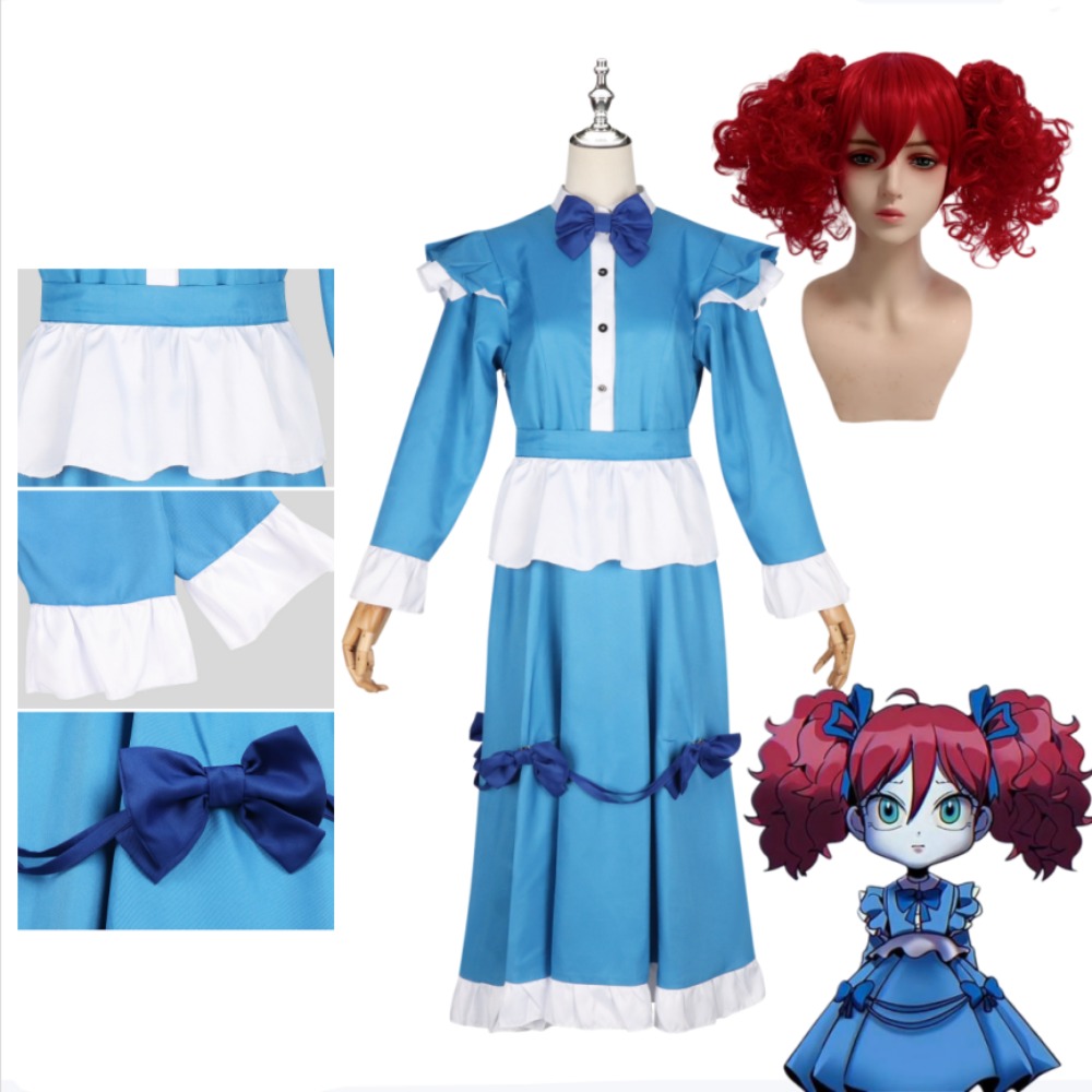 Fantasia Completa de Cosplay P - Anime Cosplay Blue Hair avaliação e preço
