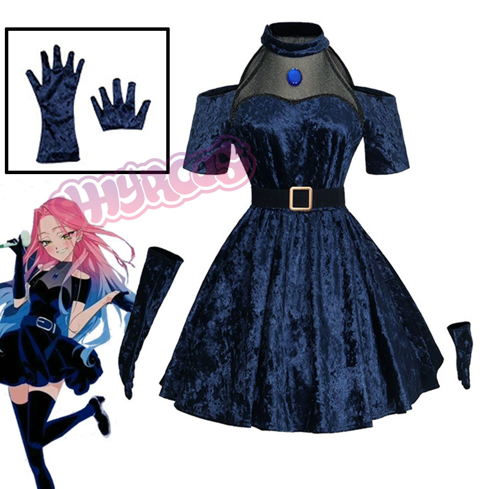 Mizi cosplay anime alienígena  - Anime Cosplay Blue Hair avaliação e preço