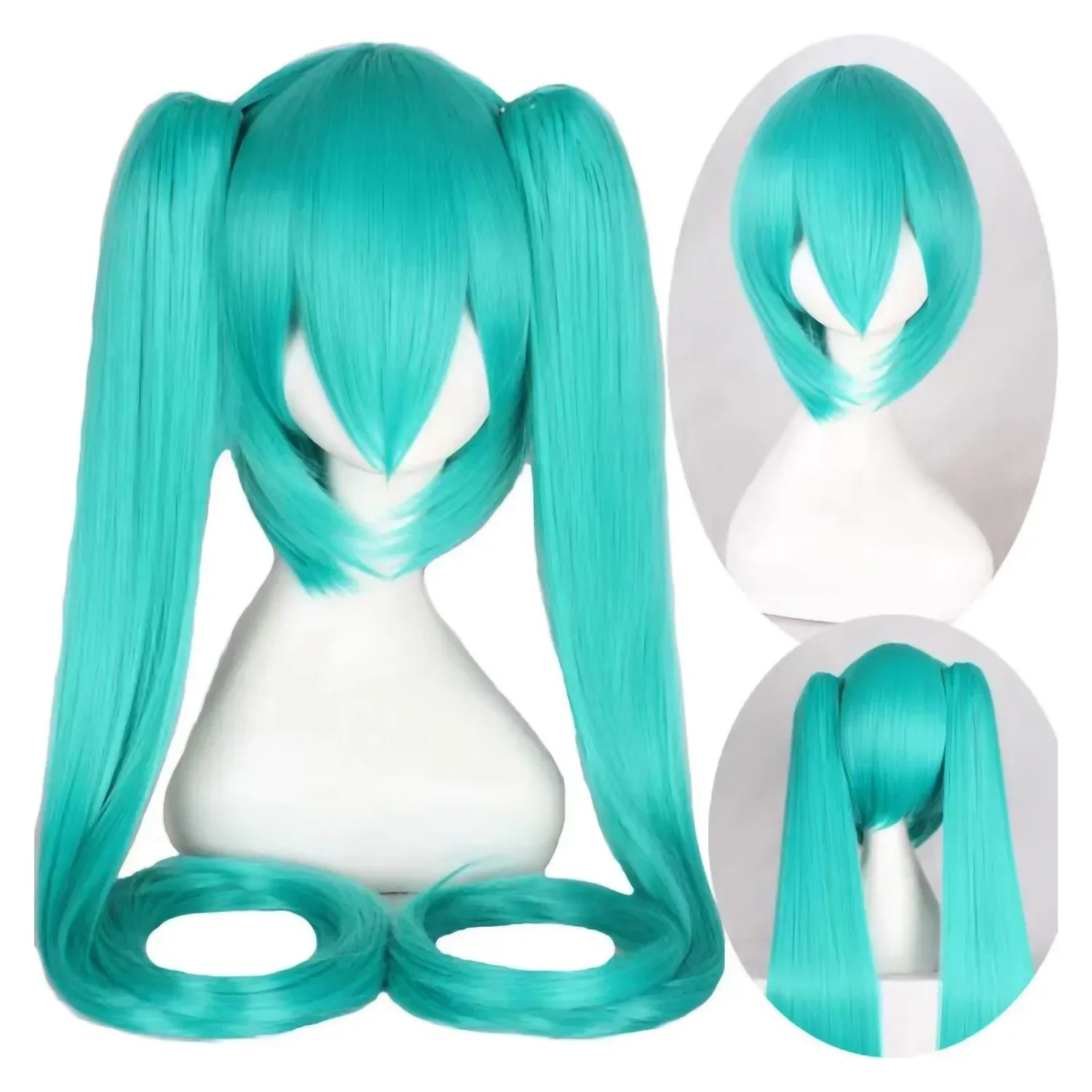 Peruca de Cosplay Miku 2026, 1 - Anime Cosplay Blue Hair avaliação e preço