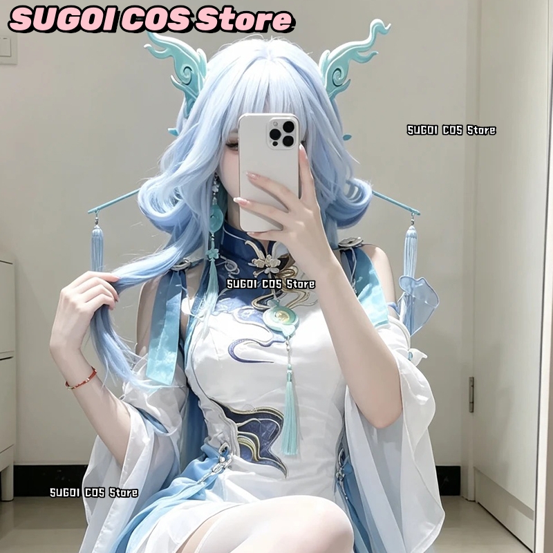C921Peruca Cosplay de Anime e  - Anime Cosplay Blue Hair avaliação e preço